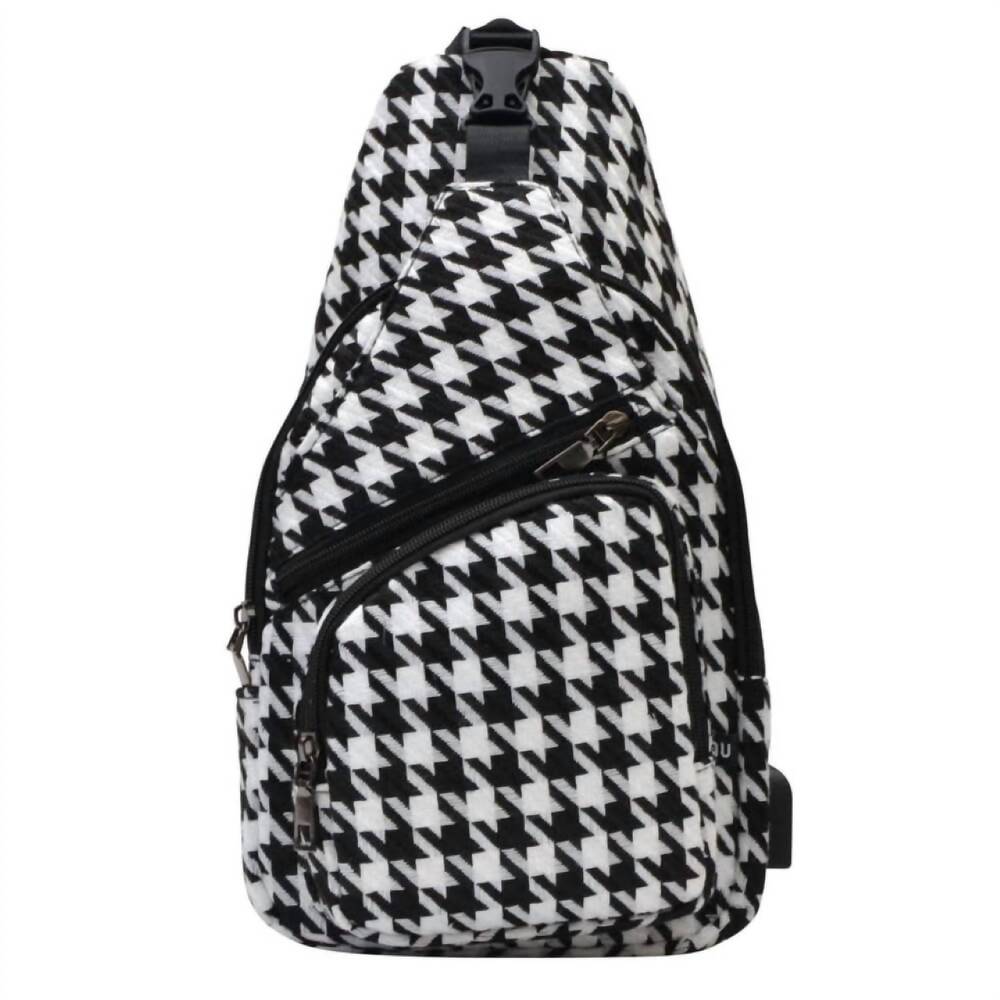 NEW CALLA unisex nupouch anti-theft large daypack in houndstooth